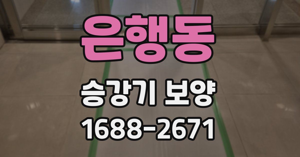 은행동 승강기 보양