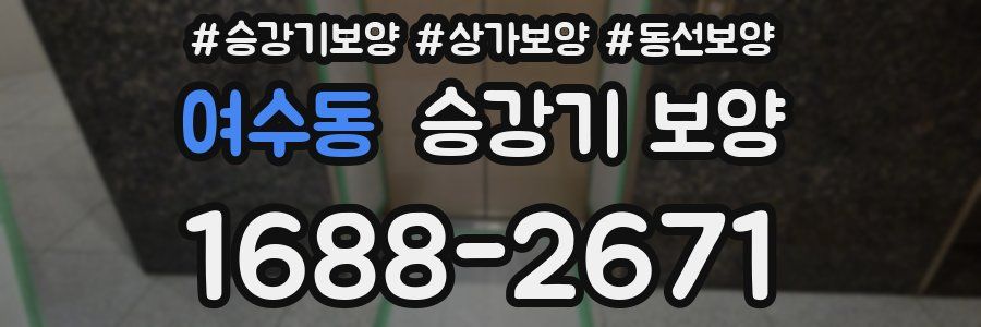여수동 승강기 보양