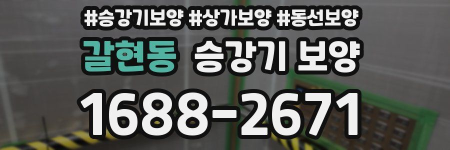 갈현동 승강기 보양