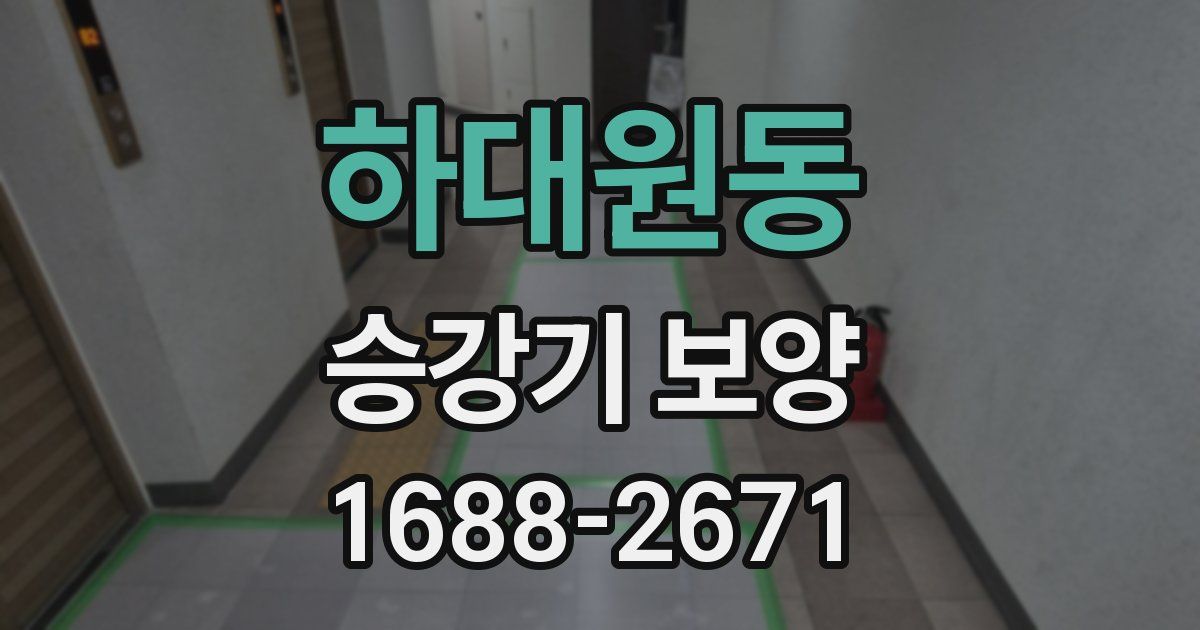 하대원동 승강기 보양