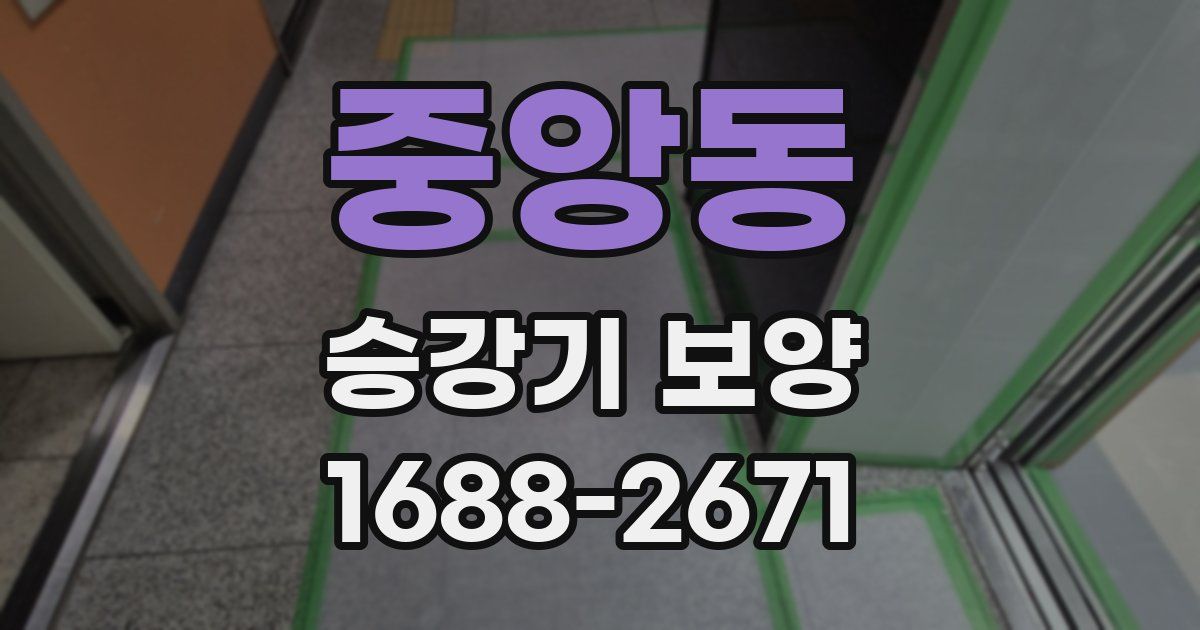 중앙동 승강기 보양
