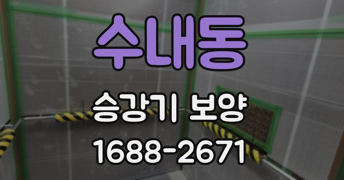수내동 승강기 보양