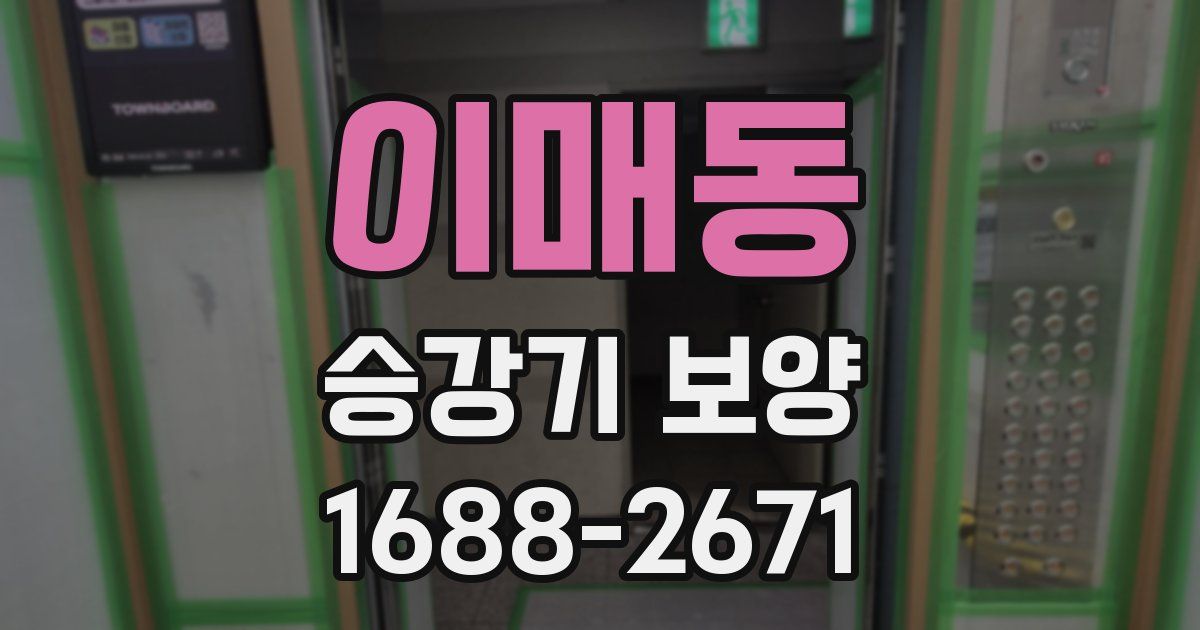 이매동 승강기 보양