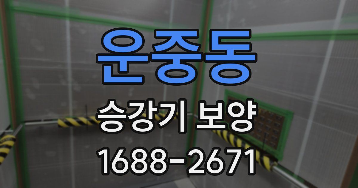 운중동 승강기 보양