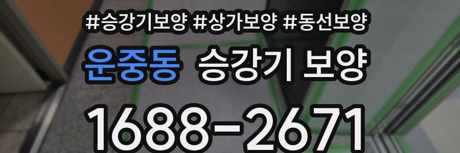 운중동 승강기 보양