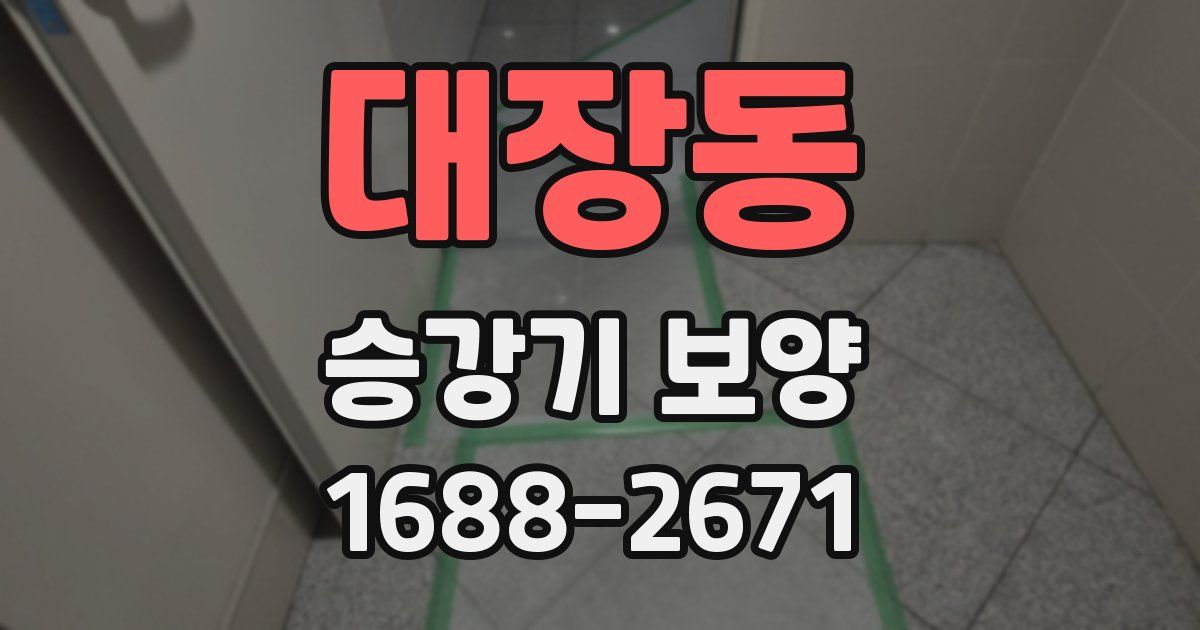 대장동 승강기 보양