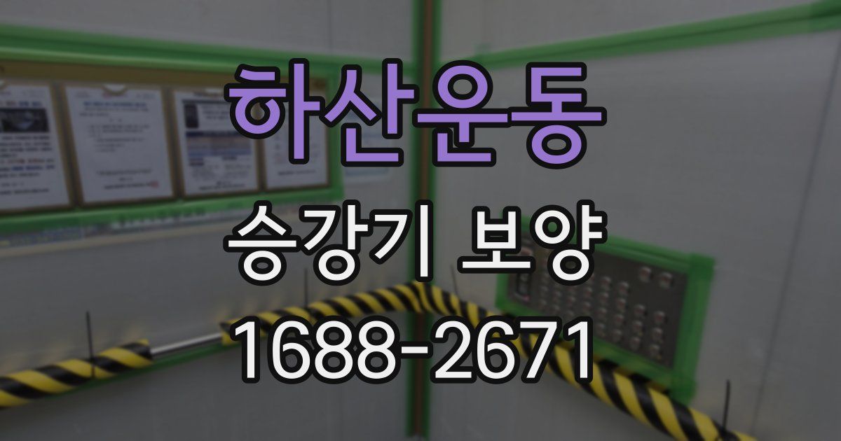 하산운동 승강기 보양