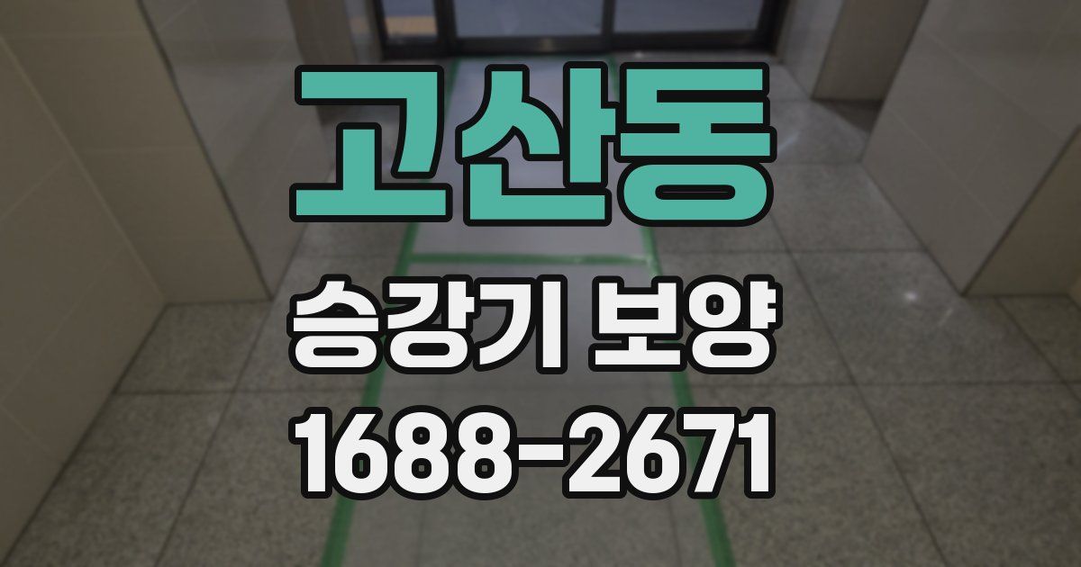 고산동 승강기 보양