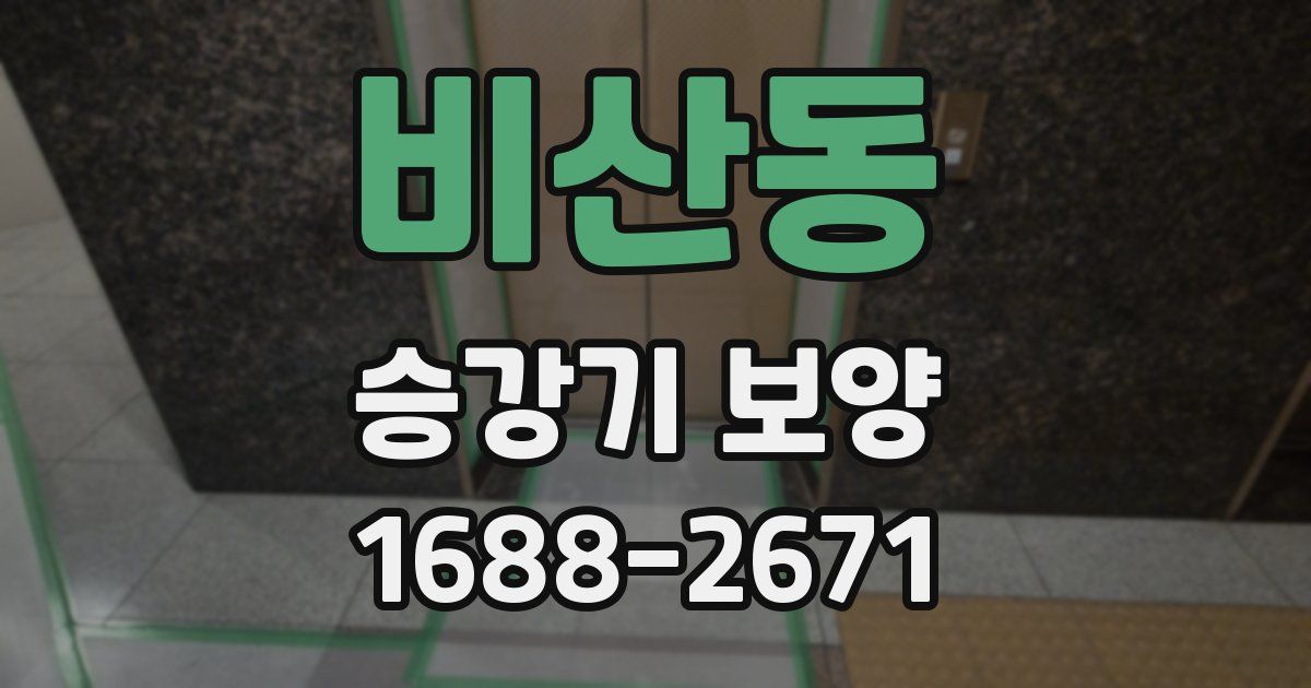 비산동 승강기 보양