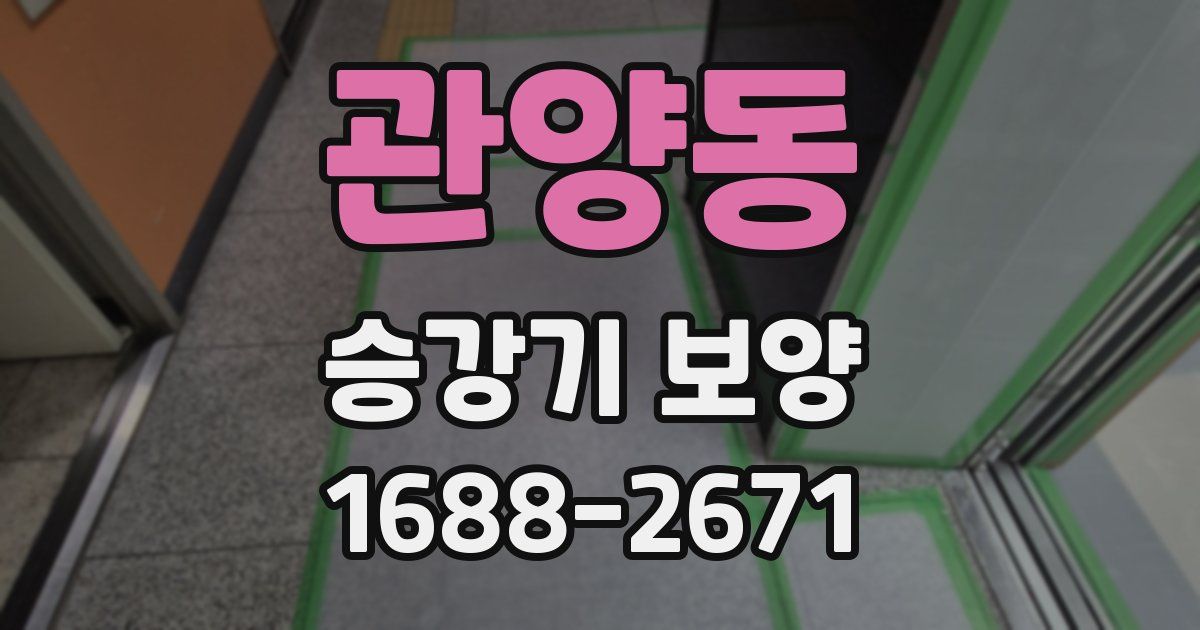 관양동 승강기 보양