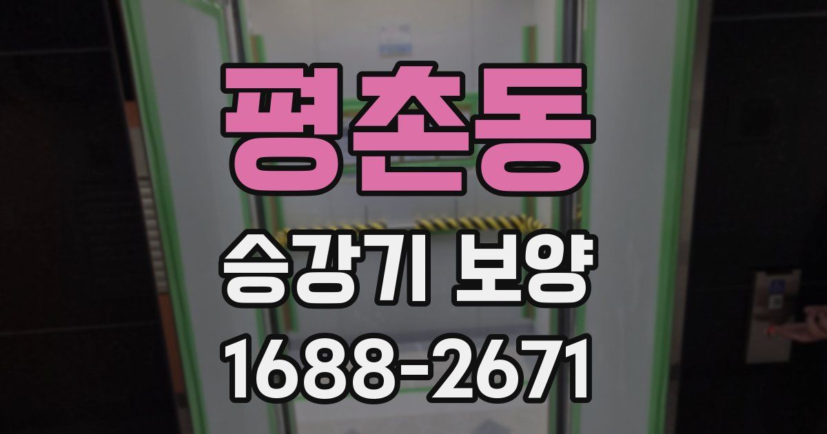 평촌동 승강기 보양