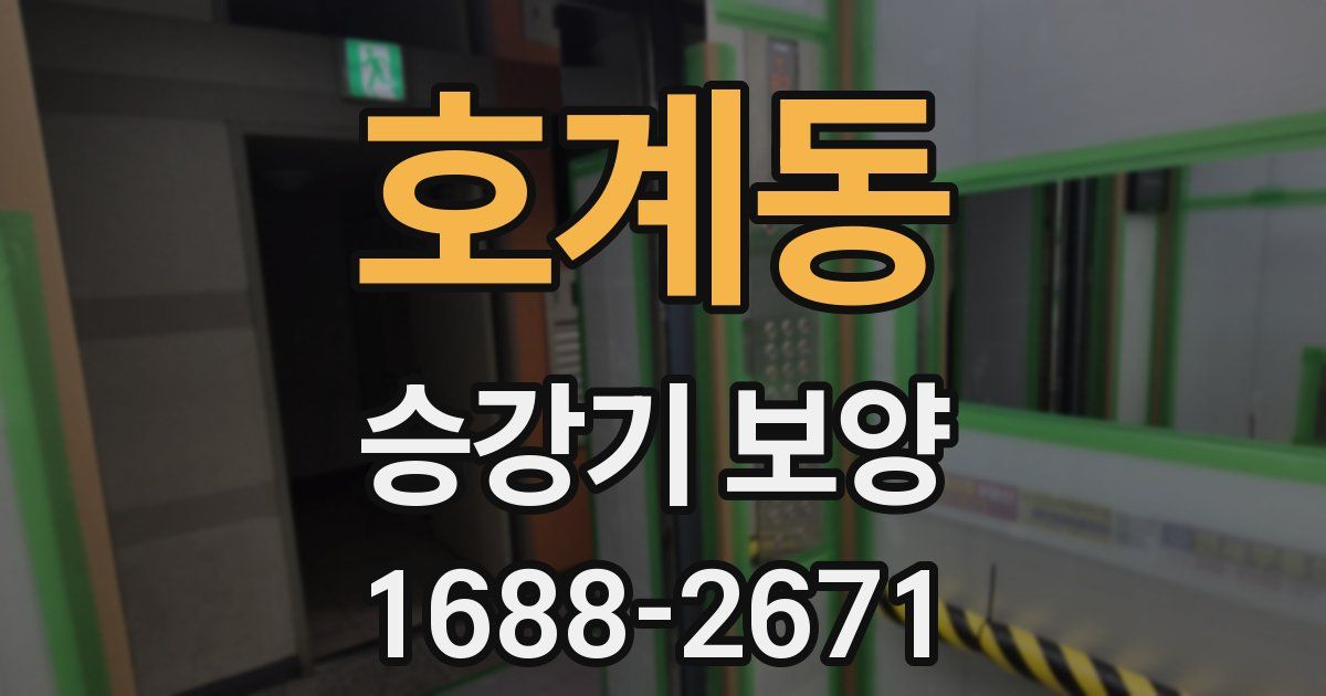 호계동 승강기 보양