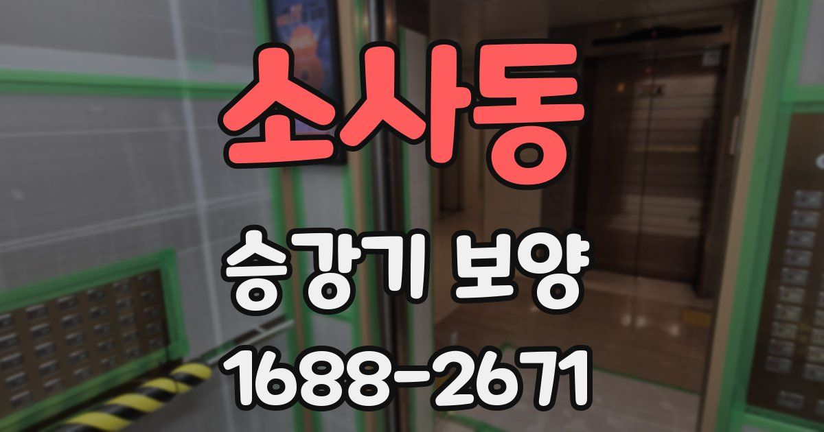 소사동 승강기 보양