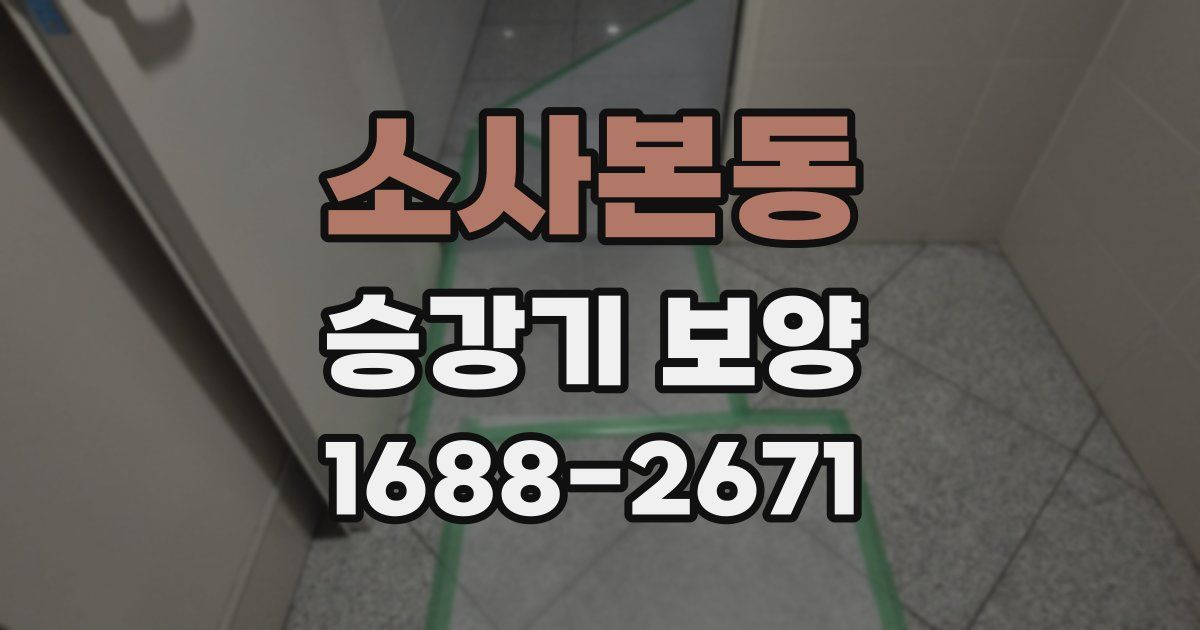 소사본동 승강기 보양