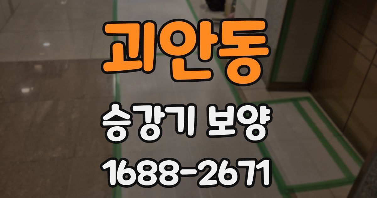 괴안동 승강기 보양