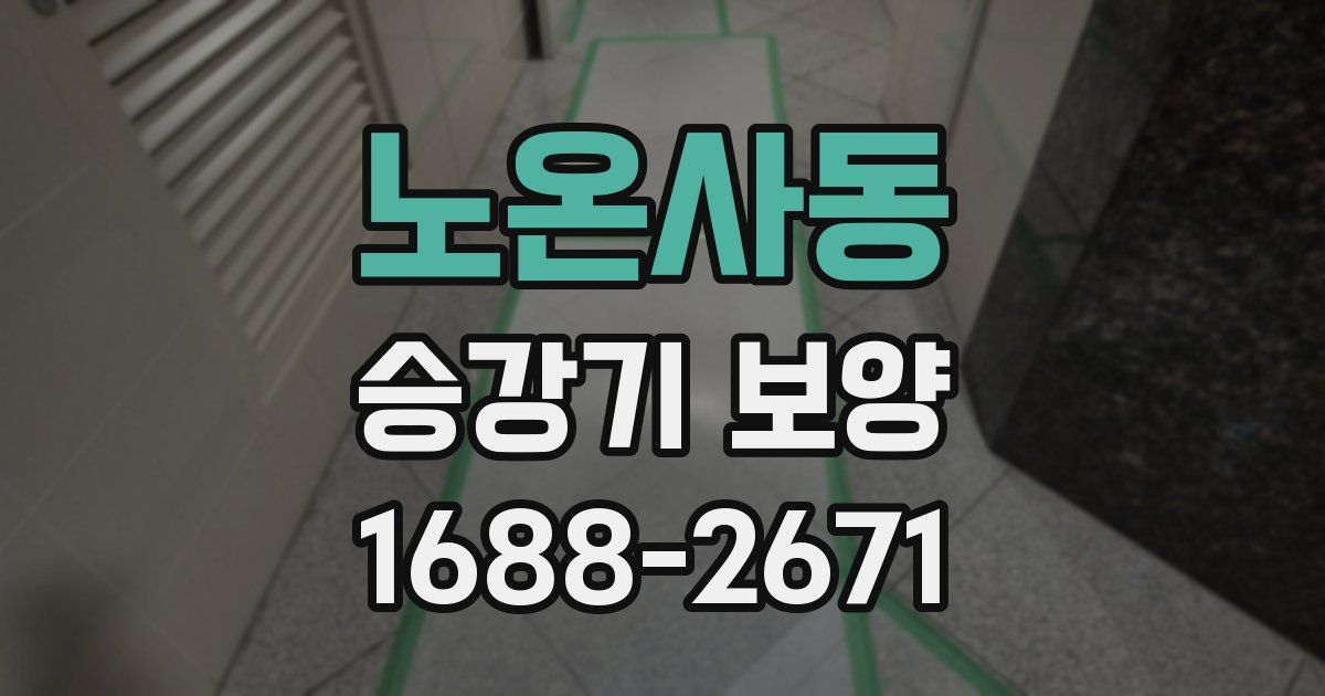 노온사동 승강기 보양