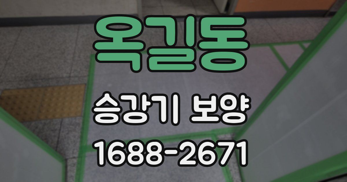 옥길동 승강기 보양