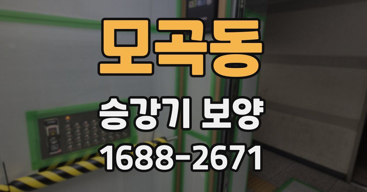 모곡동 승강기 보양