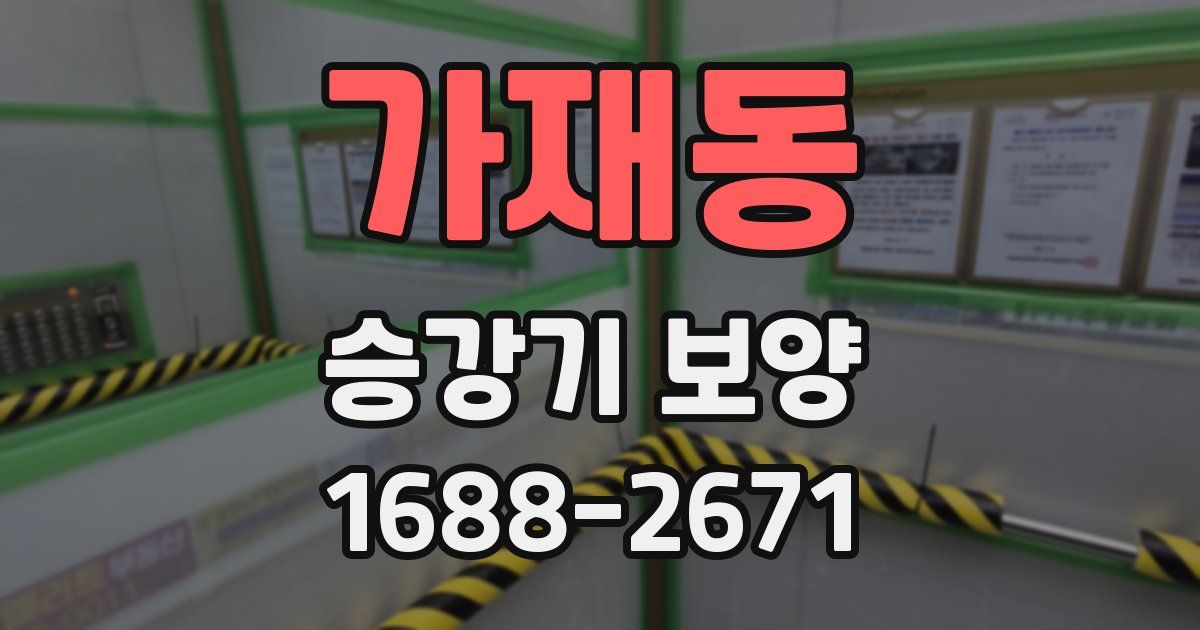 가재동 승강기 보양