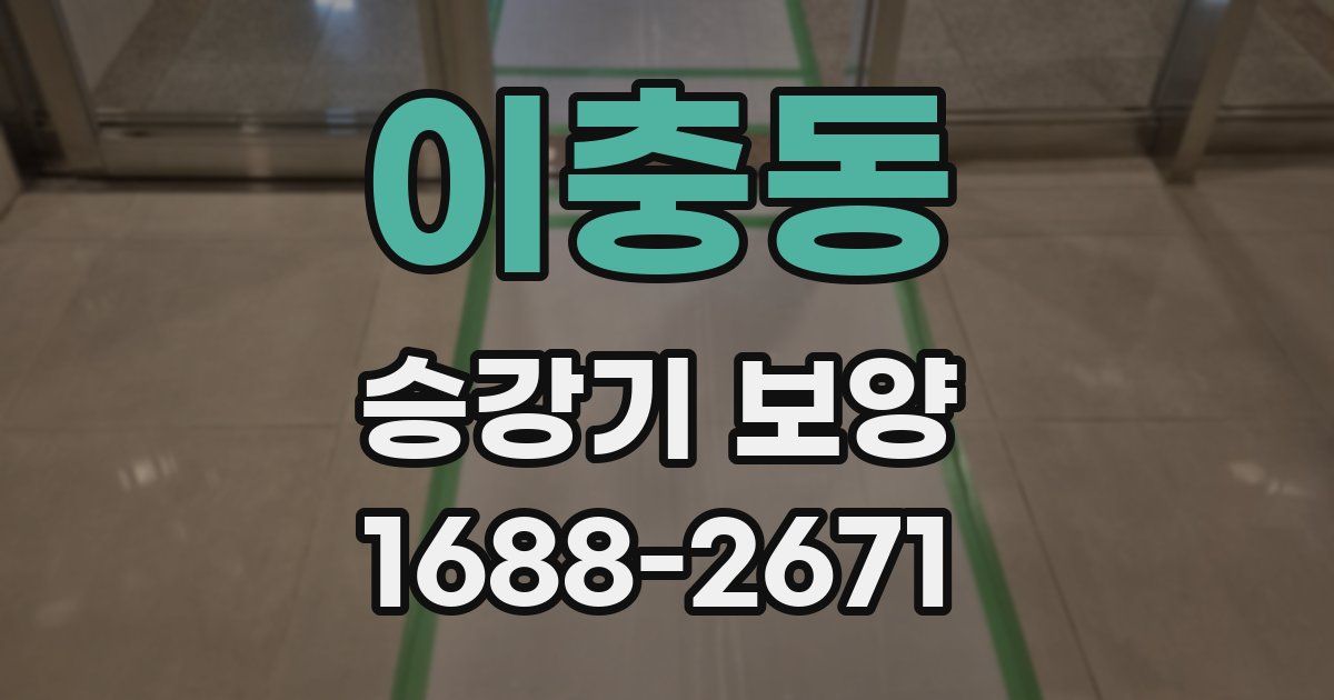 이충동 승강기 보양
