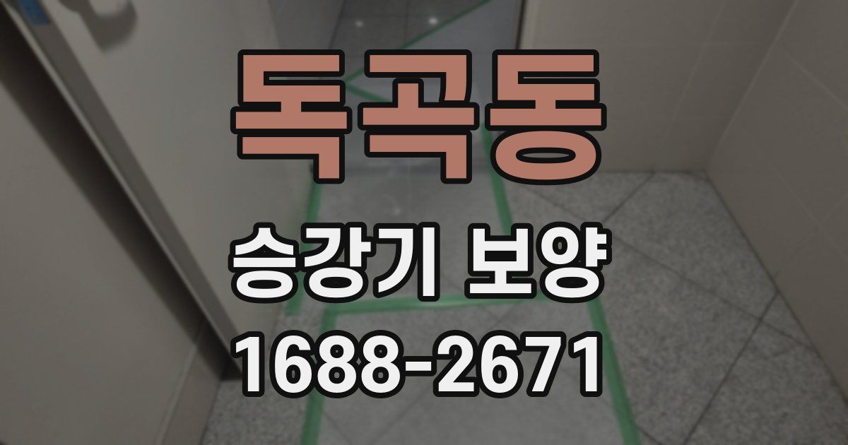 독곡동 승강기 보양