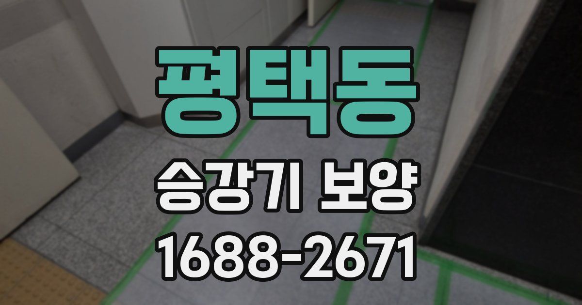 평택동 승강기 보양