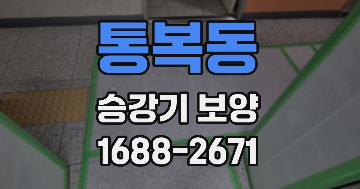 통복동 승강기 보양