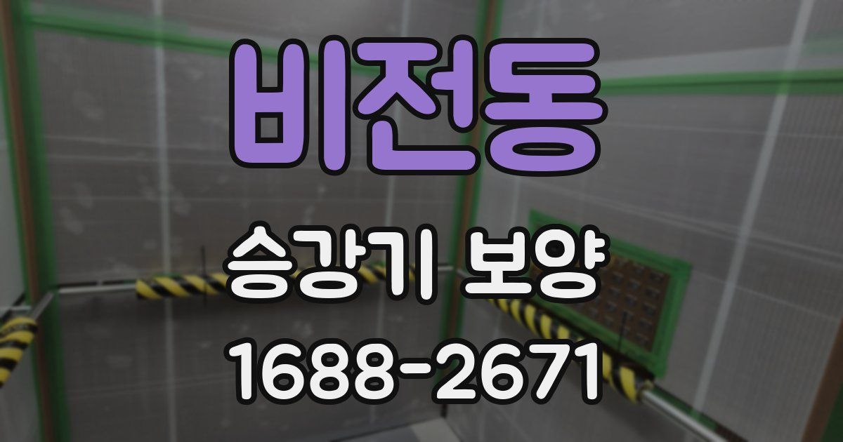 비전동 승강기 보양