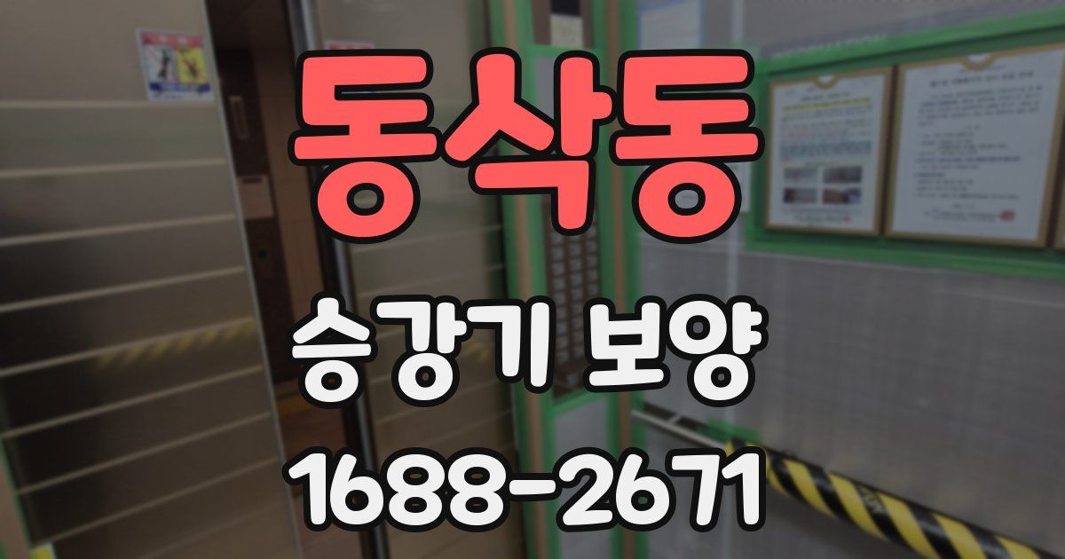 동삭동 승강기 보양