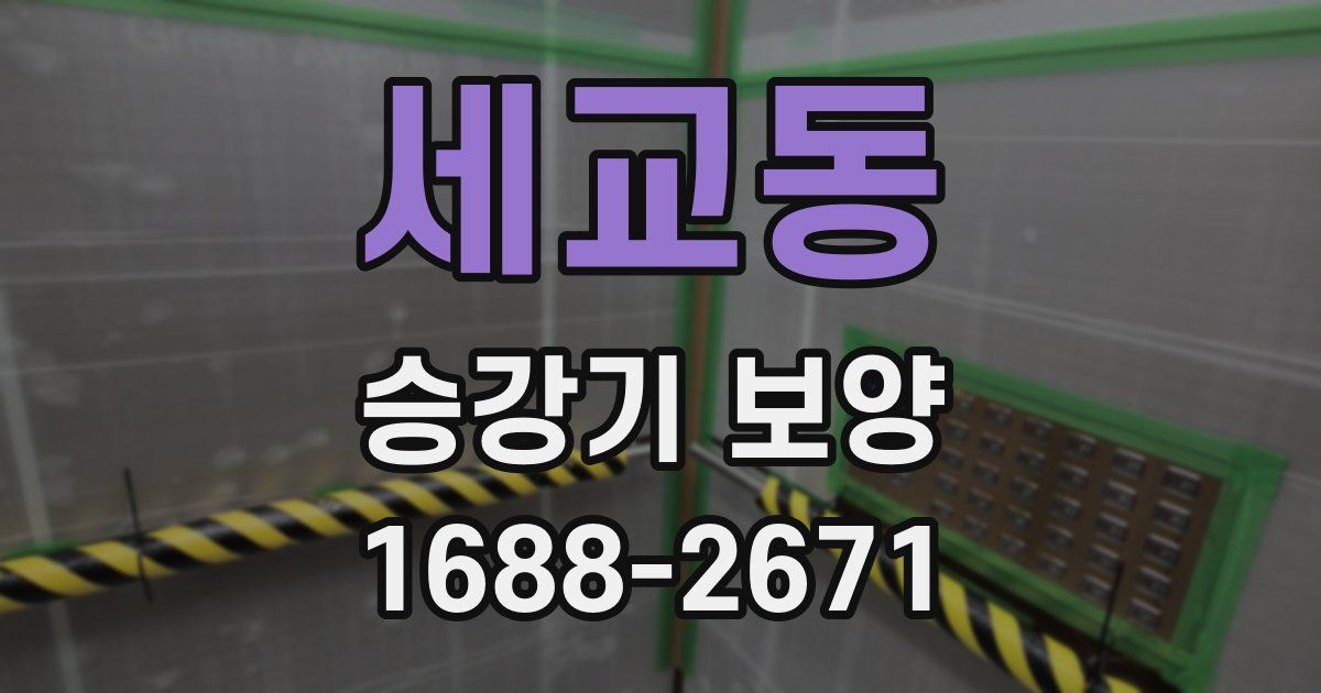 세교동 승강기 보양