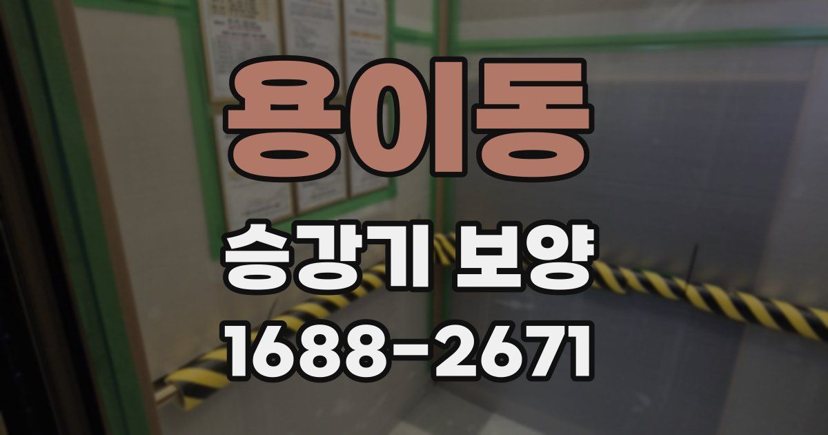 용이동 승강기 보양