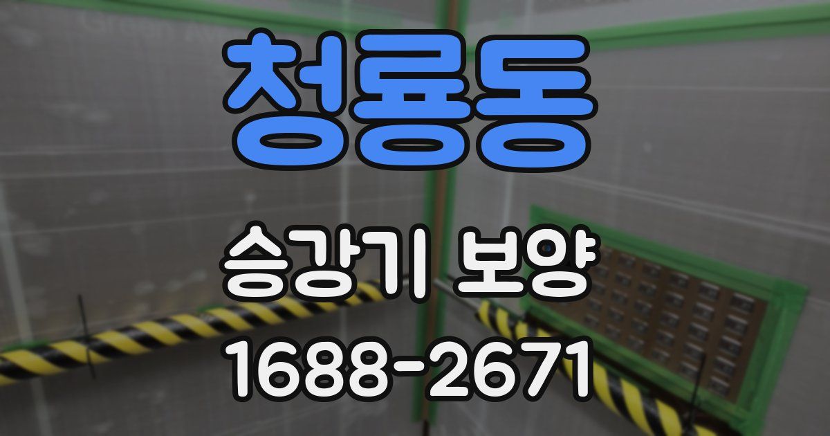 청룡동 승강기 보양