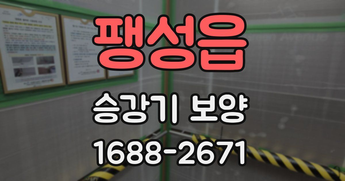 팽성읍 승강기 보양