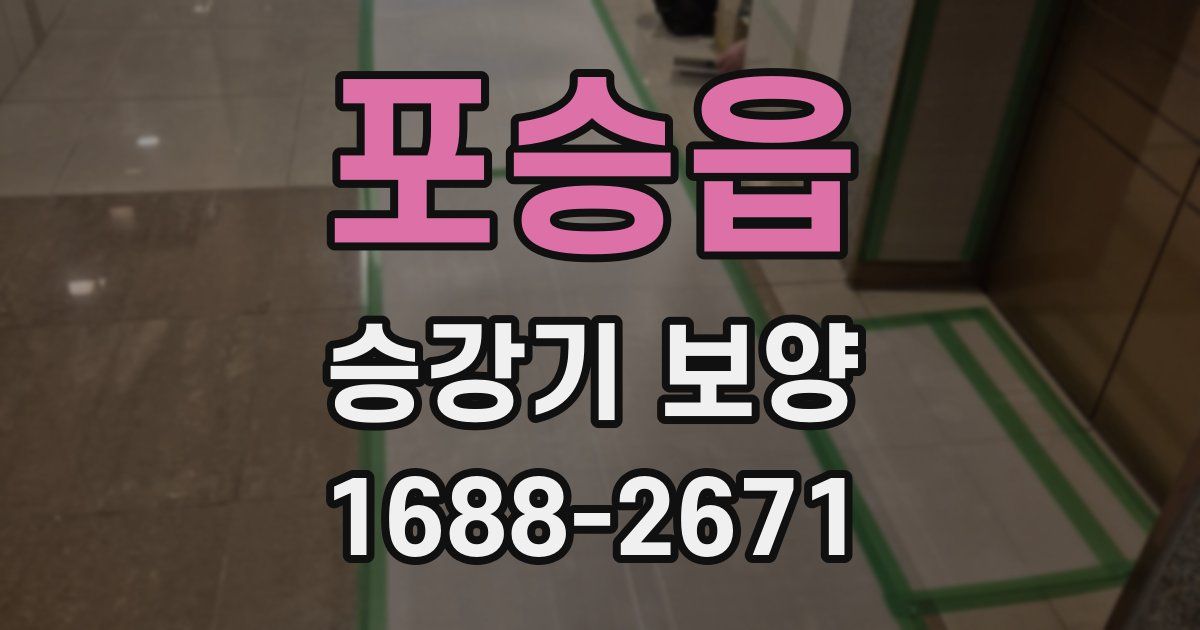 포승읍 승강기 보양