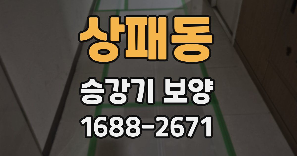 상패동 승강기 보양