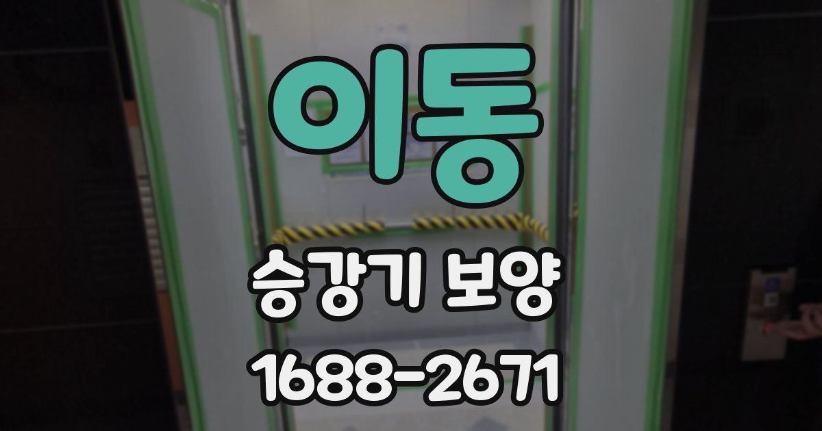 이동 승강기 보양