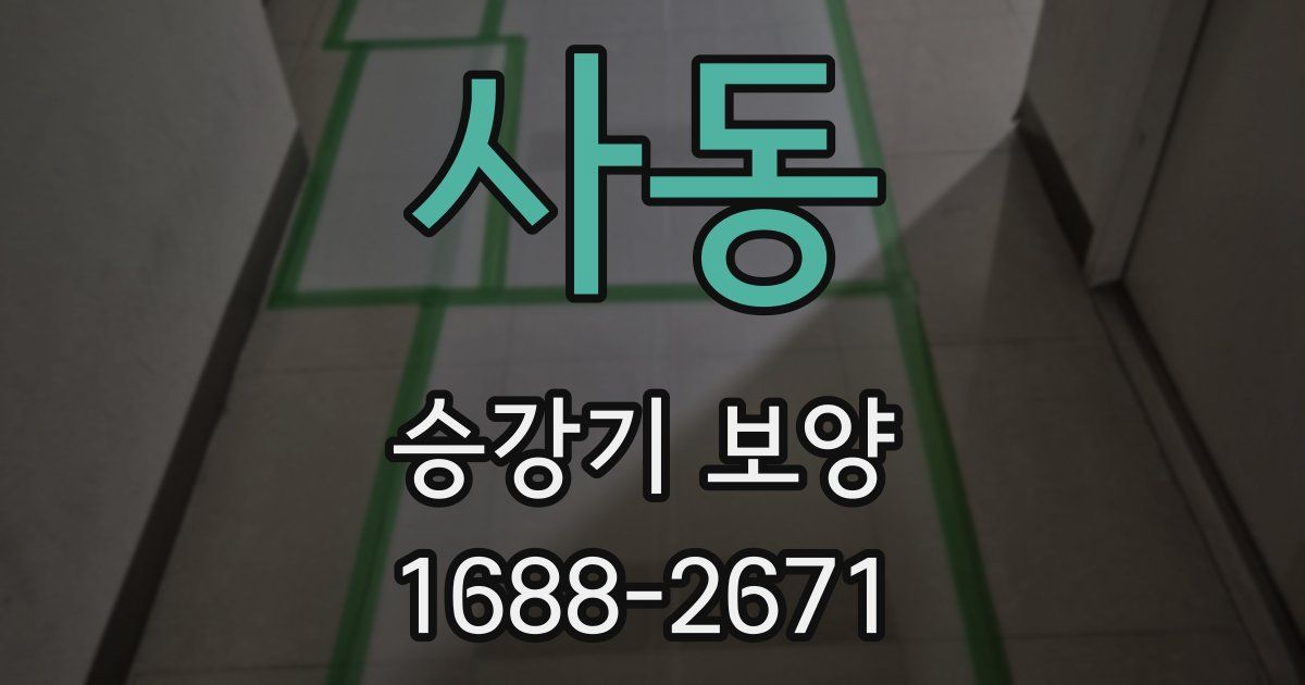사동 승강기 보양