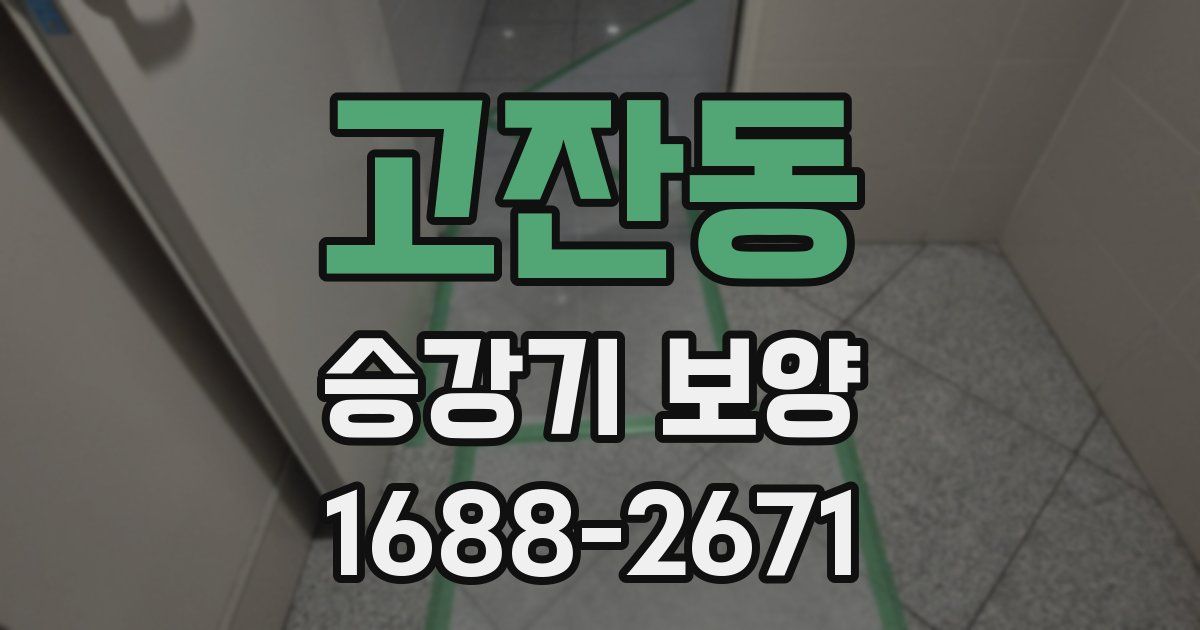 고잔동 승강기 보양