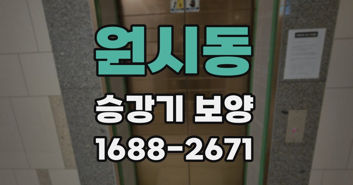 원시동 승강기 보양