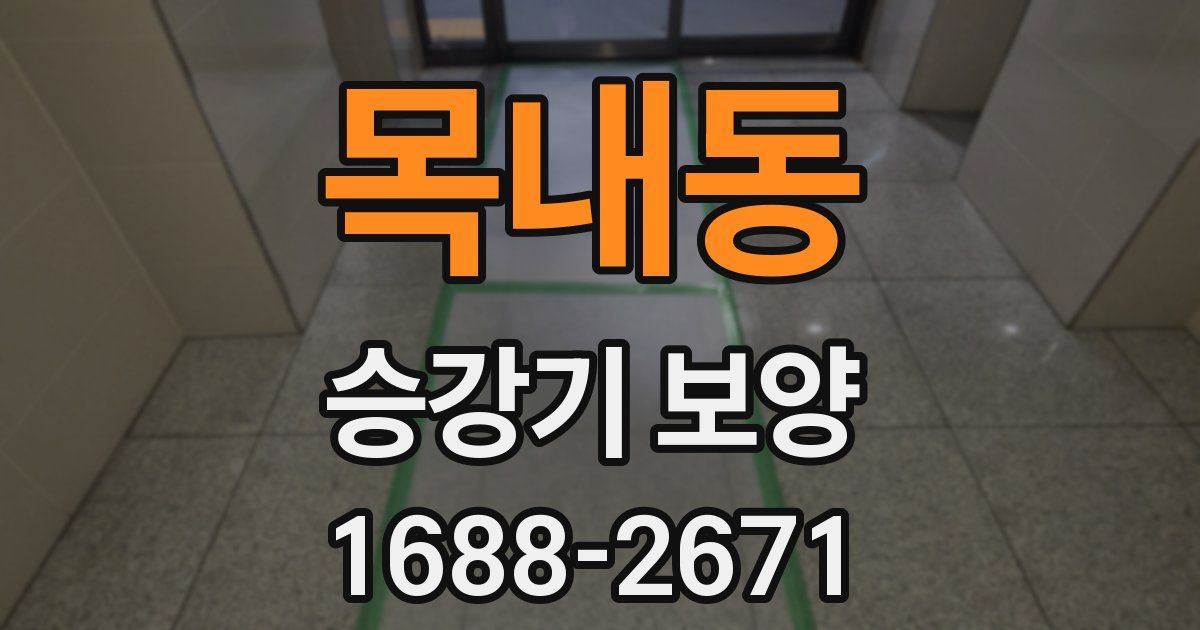 목내동 승강기 보양