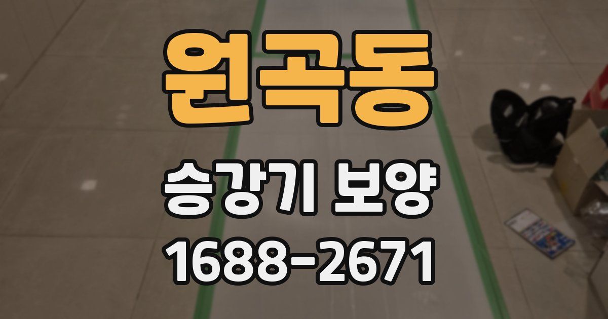 원곡동 승강기 보양