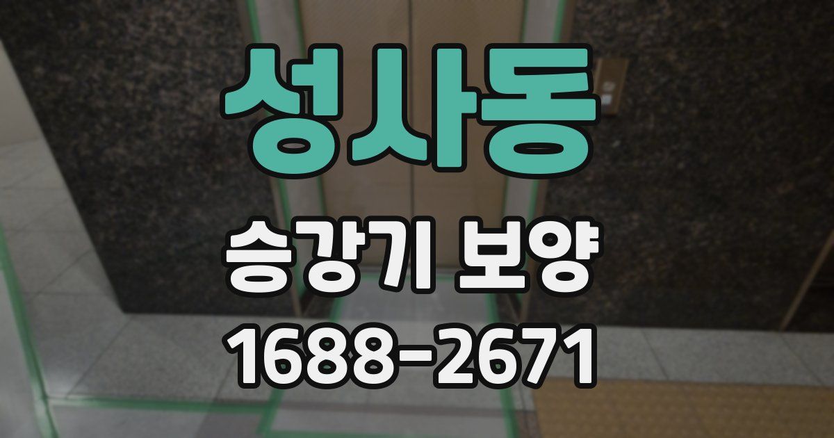 성사동 승강기 보양