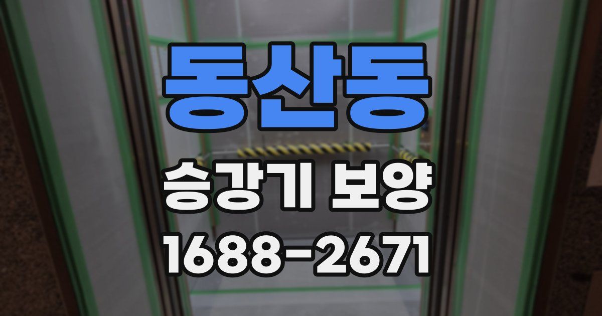 동산동 승강기 보양