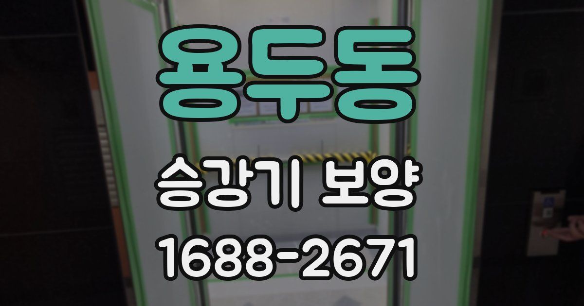 용두동 승강기 보양