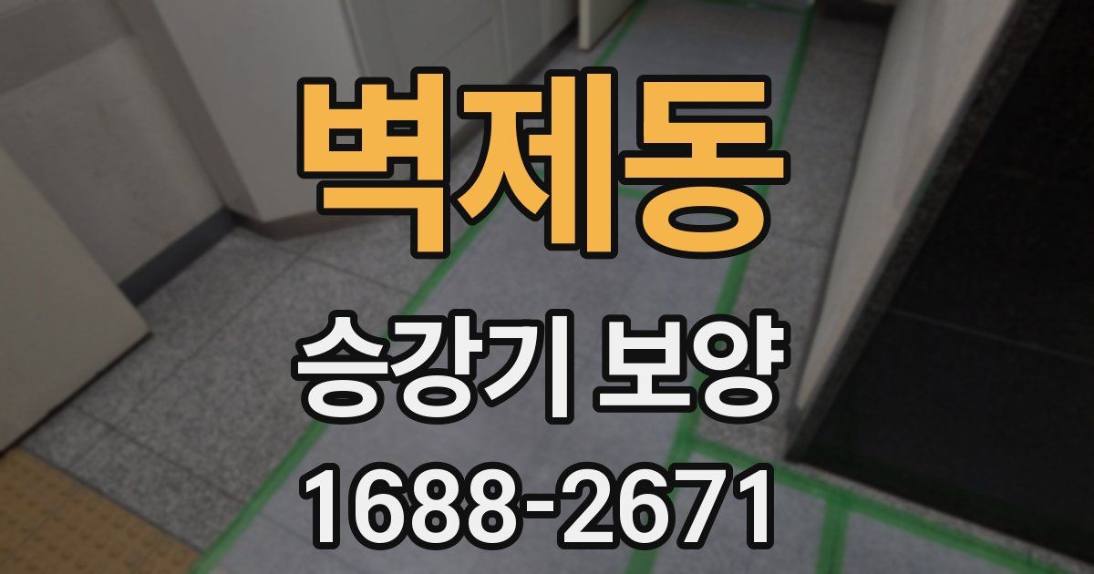 벽제동 승강기 보양