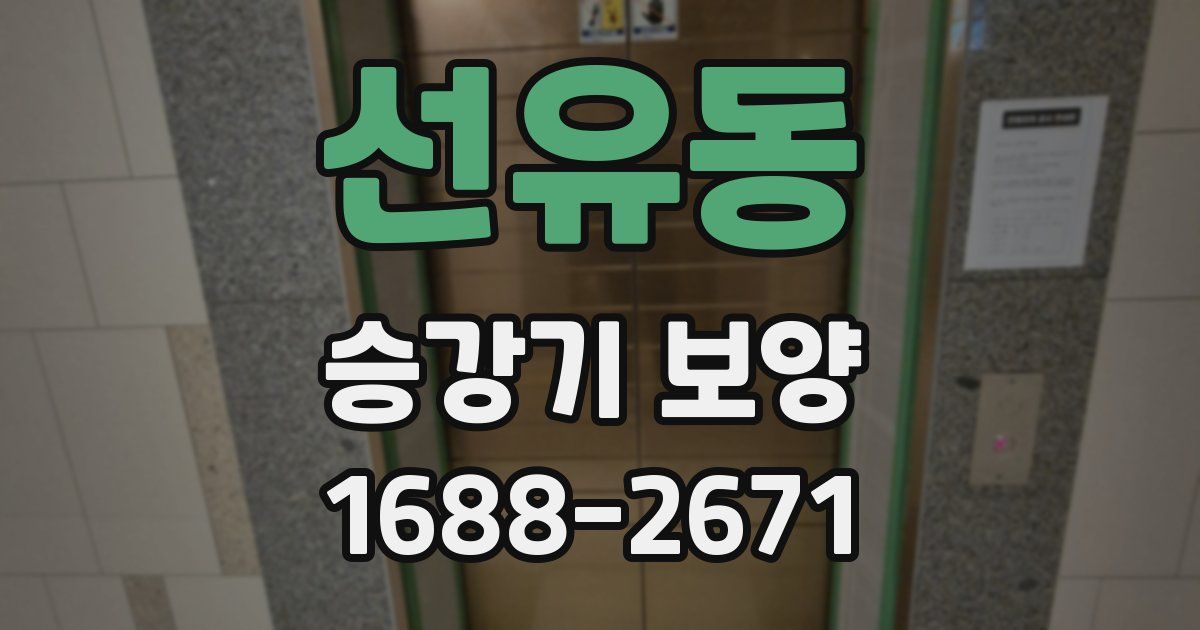 선유동 승강기 보양