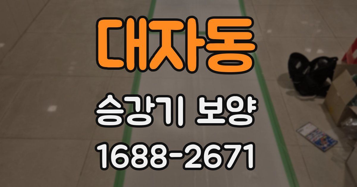 대자동 승강기 보양
