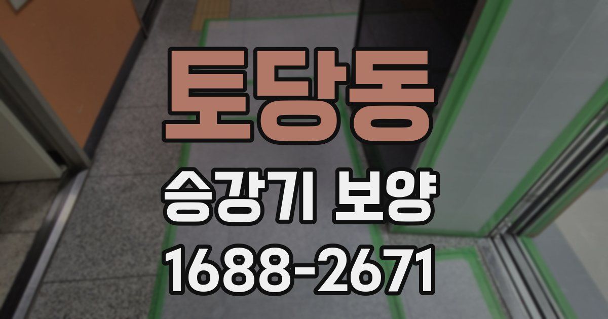 토당동 승강기 보양