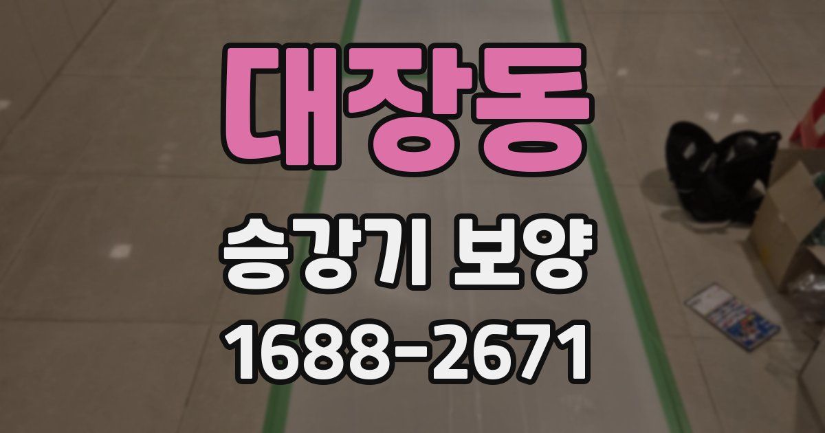 대장동 승강기 보양