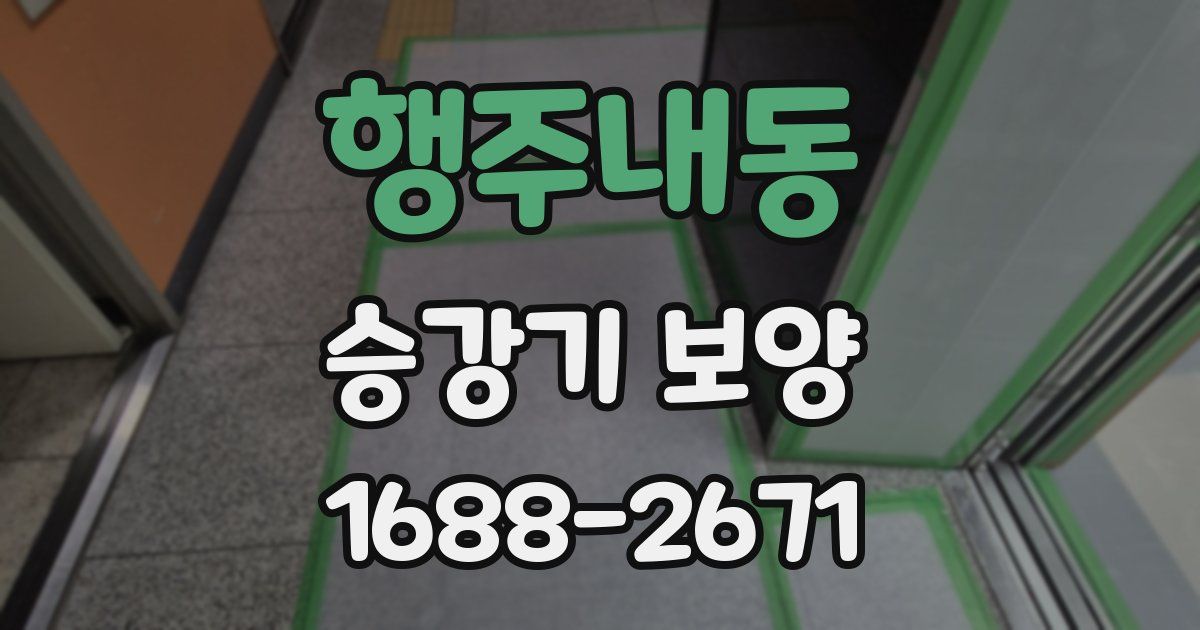 행주내동 승강기 보양
